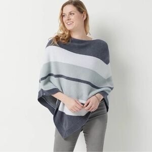 NWT Barefoot Dreams CozyChic Ultra Lite Ocean Breeze Poncho